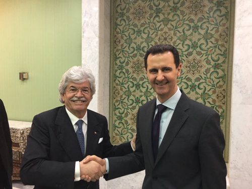 Senator Razzi meets Assad at the head of a Russian-European delegation